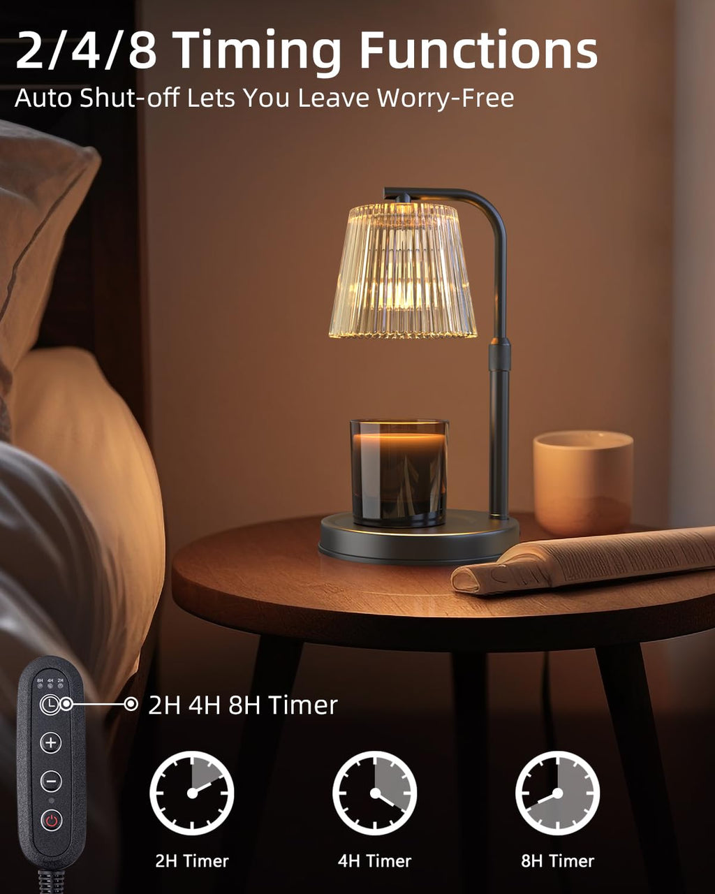 Candle Warmer Lamp with Timer Dimmer - Birthday Gifts for Women Men