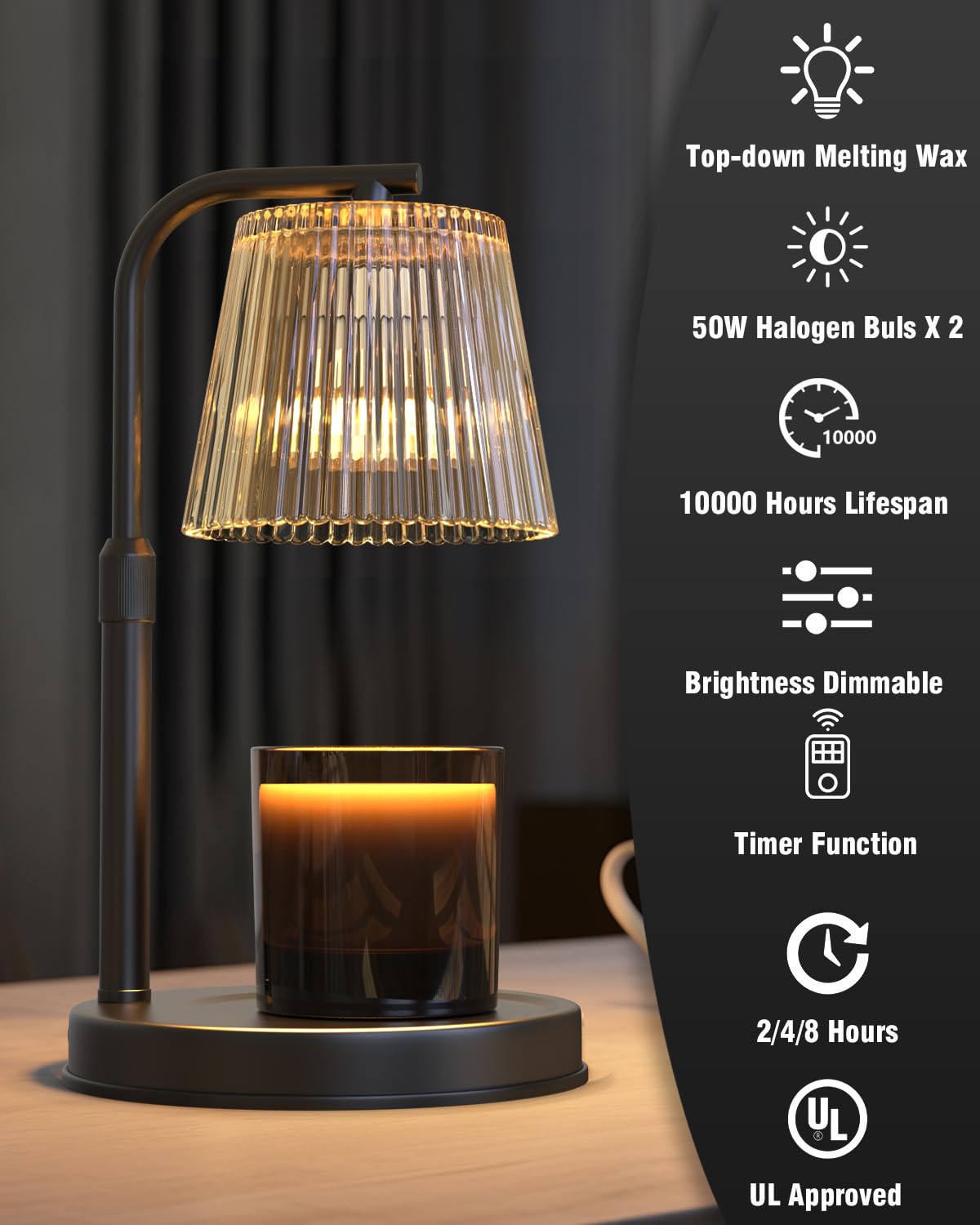 Candle Warmer Lamp with Timer Dimmer - Birthday Gifts for Women Men