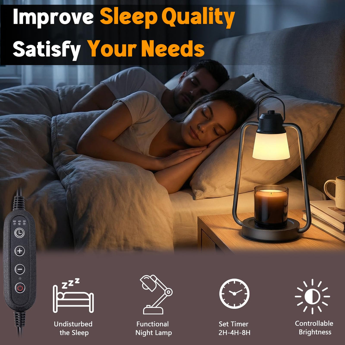 Candle Warmer Lamp with Timer Dimmer - Birthday Gifts for Women Men