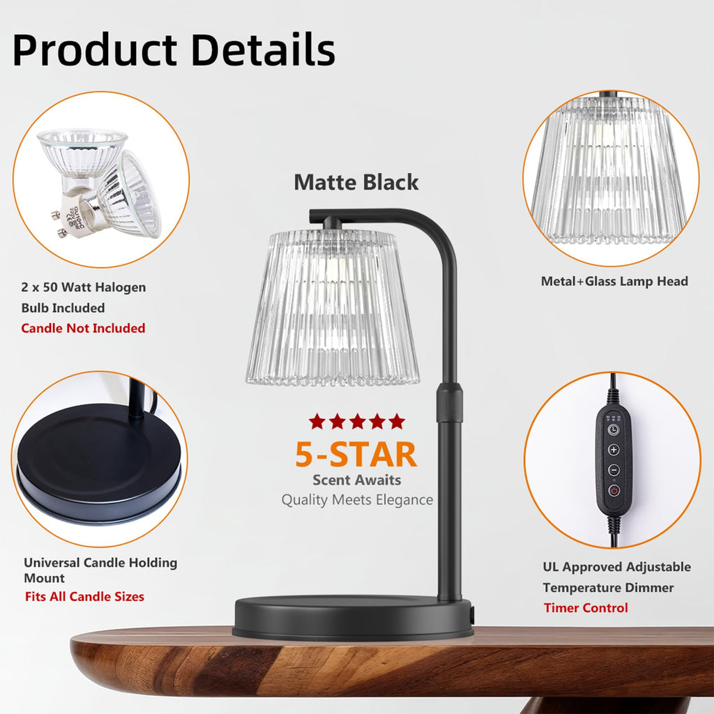 Candle Warmer Lamp with Timer Dimmer - Birthday Gifts for Women Men