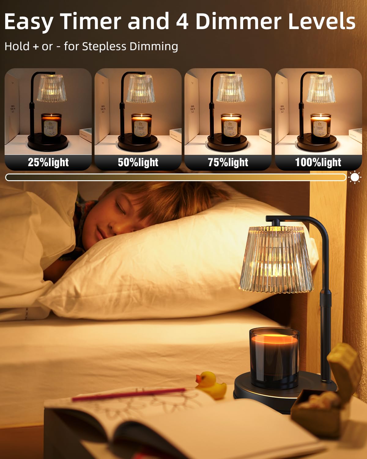 Candle Warmer Lamp with Timer Dimmer - Birthday Gifts for Women Men