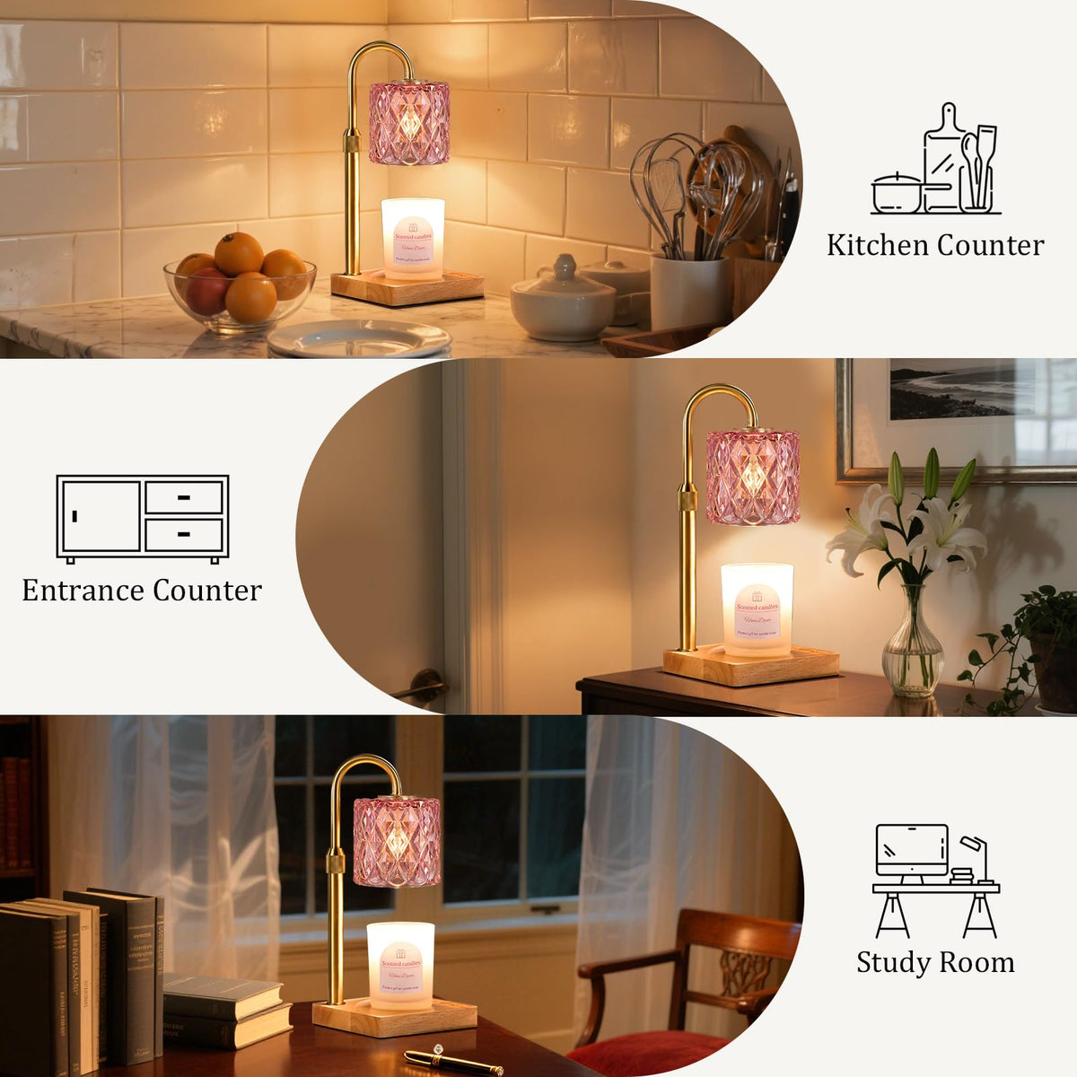 Candle Warmer Lamp with Timer,Wax Melt Warmer Birthday Gifts for Women