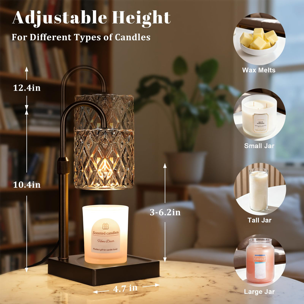 Candle Warmer Lamp with Timer,Wax Melt Warmer Birthday Gifts for Women