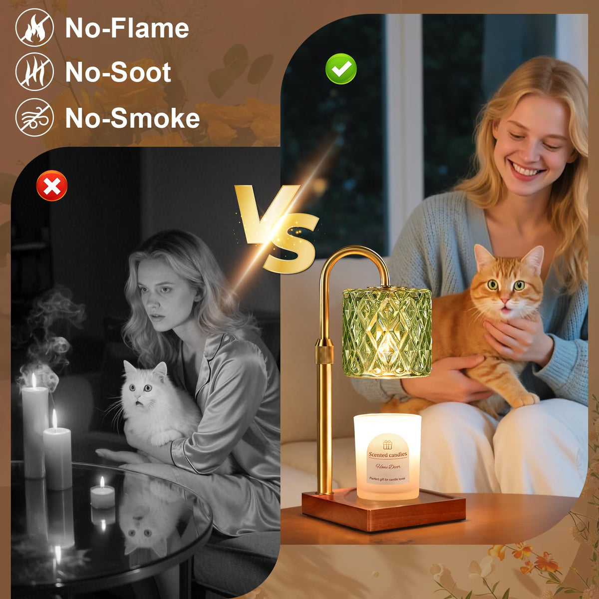 Candle Warmer Lamp with Timer,Wax Melt Warmer Birthday Gifts for Women