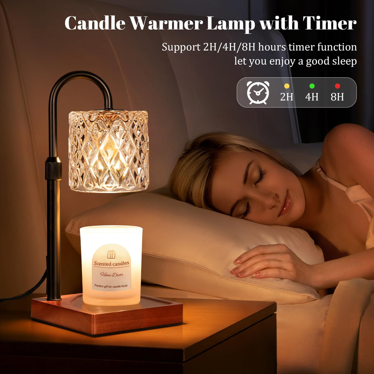 Candle Warmer Lamp with Timer,Wax Melt Warmer Birthday Gifts for Women