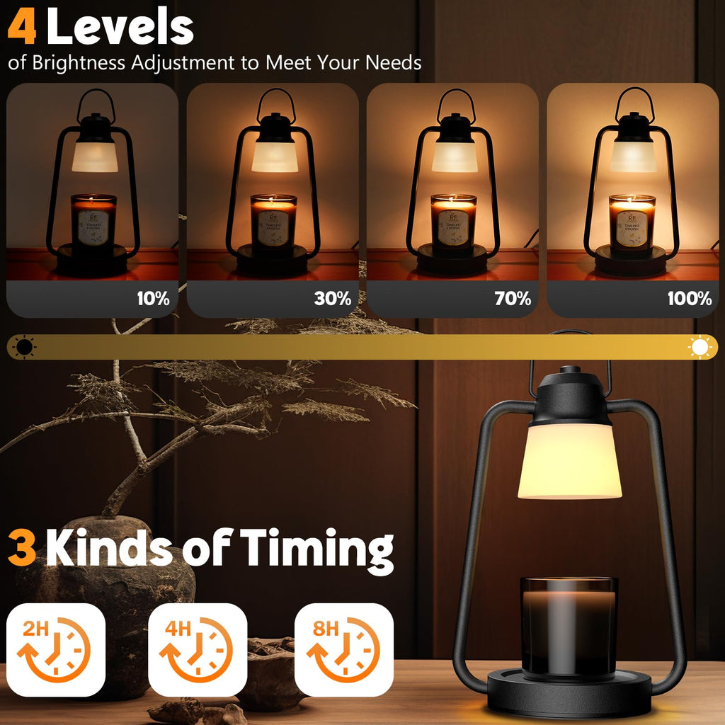 Candle Warmer Lamp with Timer Dimmer - Birthday Gifts for Women Men