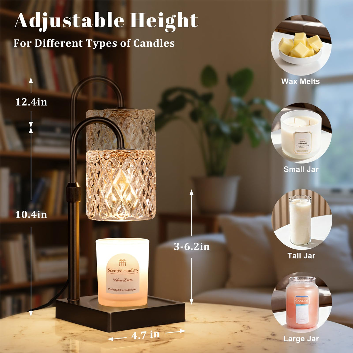 Candle Warmer Lamp with Timer,Wax Melt Warmer Birthday Gifts for Women