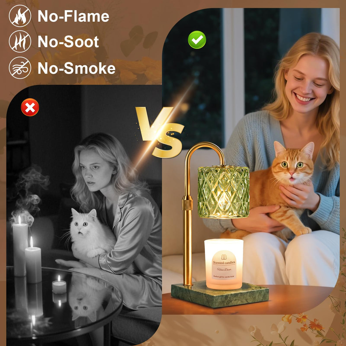 Candle Warmer Lamp with Timer,Wax Melt Warmer Birthday Gifts for Women