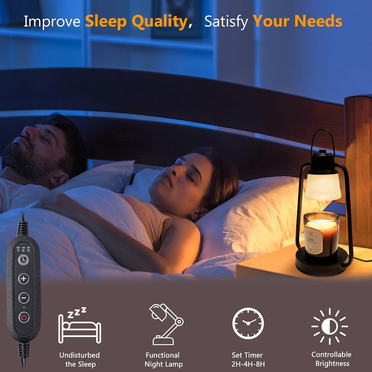 Candle Warmer Lamp with Timer Dimmer - Birthday Gifts for Women Men