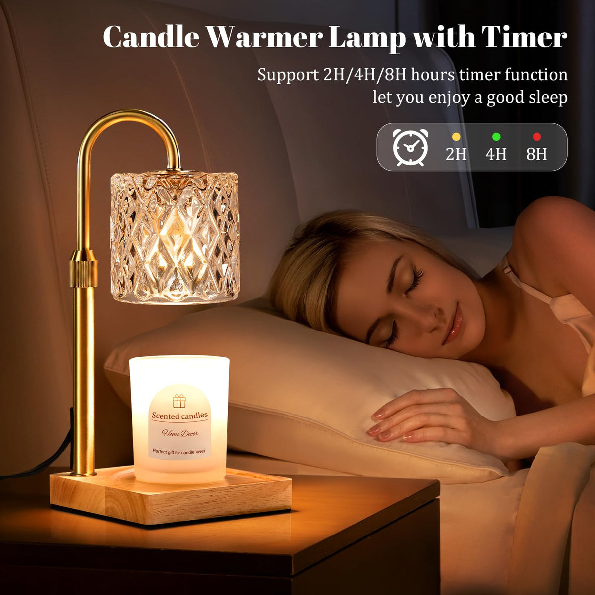 Candle Warmer Lamp with Timer,Wax Melt Warmer Birthday Gifts for Women