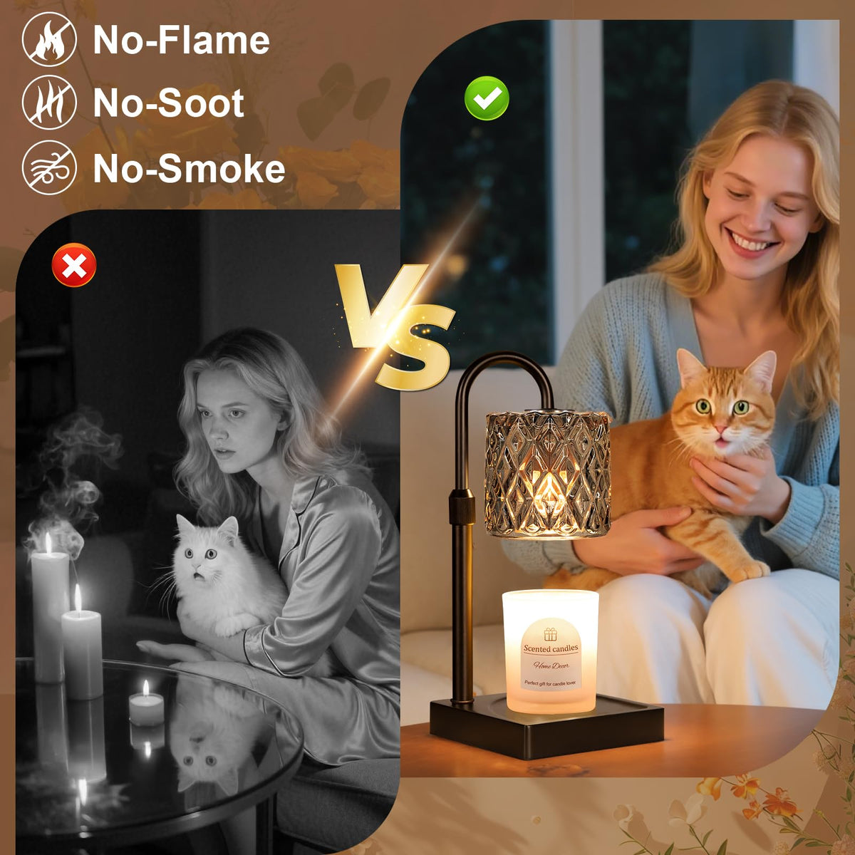 Candle Warmer Lamp with Timer,Wax Melt Warmer Birthday Gifts for Women