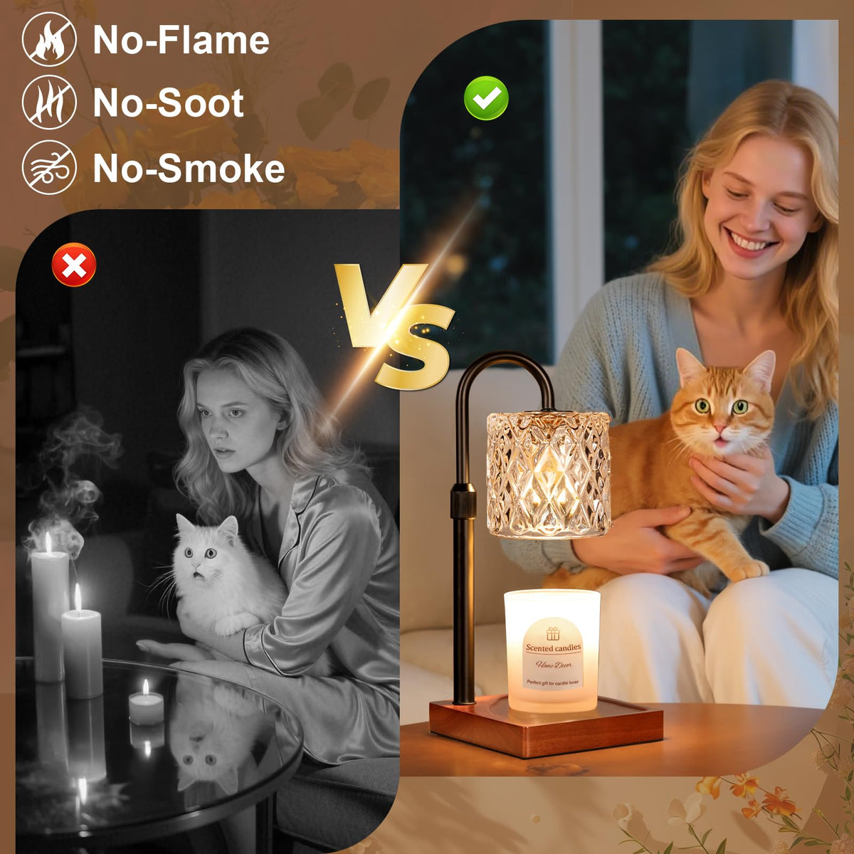 Candle Warmer Lamp with Timer,Wax Melt Warmer Birthday Gifts for Women
