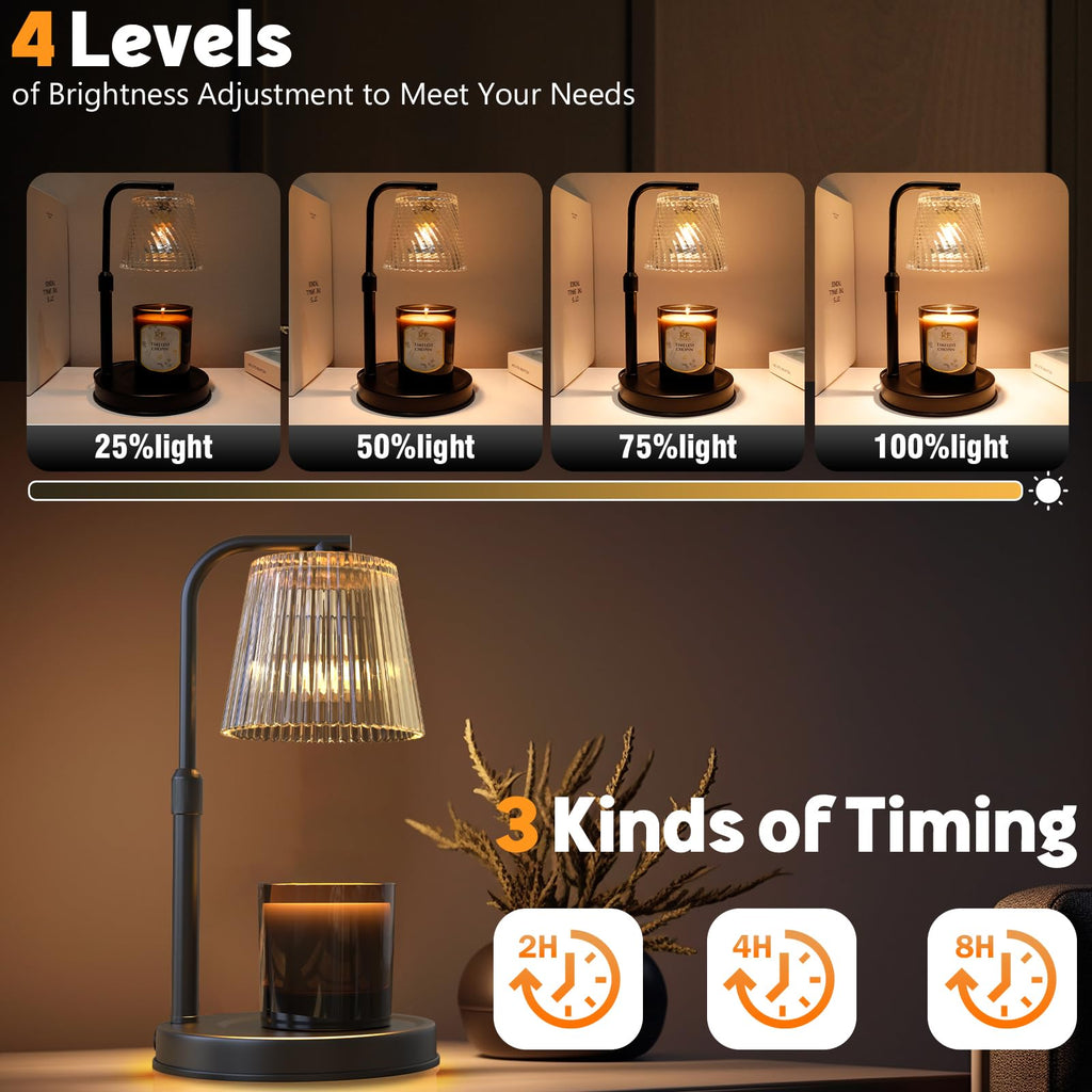 Candle Warmer Lamp with Timer Dimmer - Birthday Gifts for Women Men