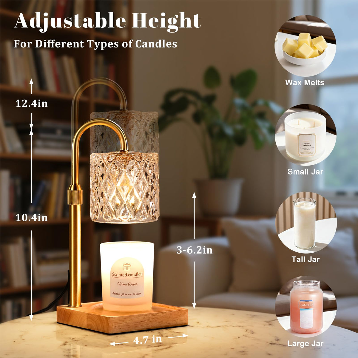 Candle Warmer Lamp with Timer,Wax Melt Warmer Birthday Gifts for Women