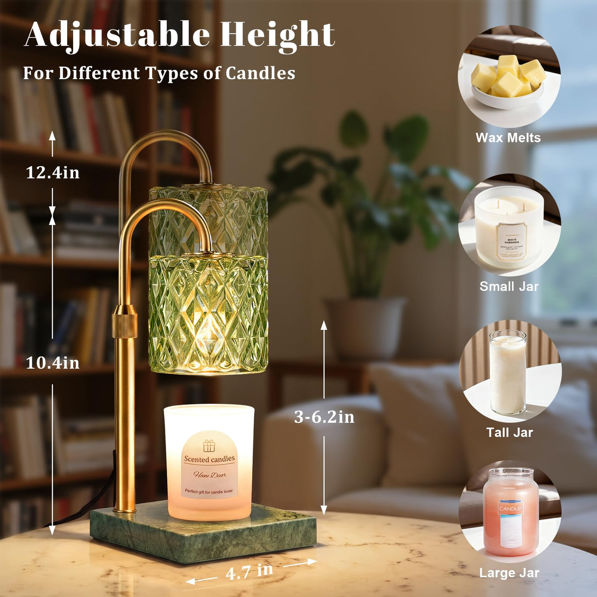 Candle Warmer Lamp with Timer,Wax Melt Warmer Birthday Gifts for Women