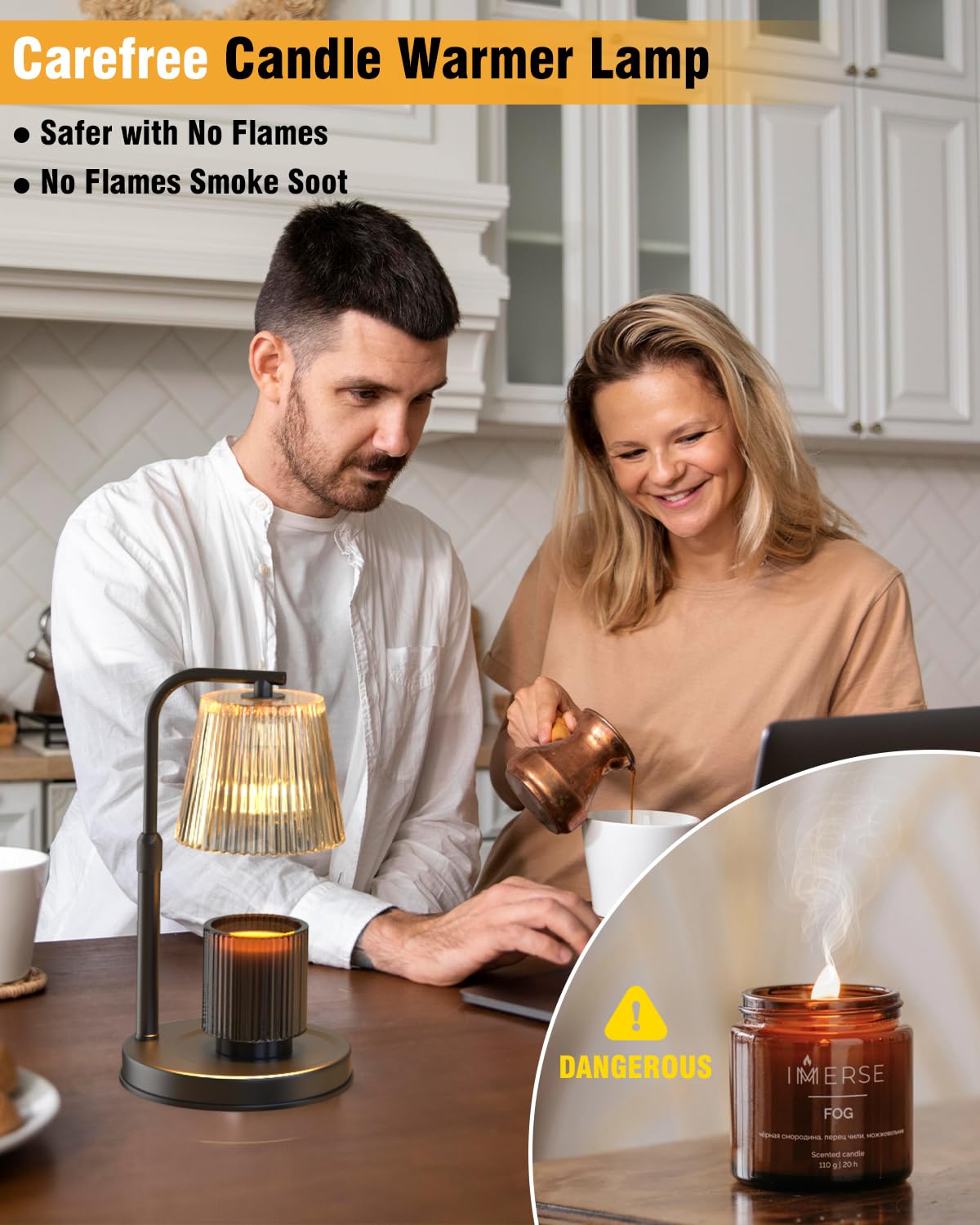 Candle Warmer Lamp with Timer Dimmer - Birthday Gifts for Women Men