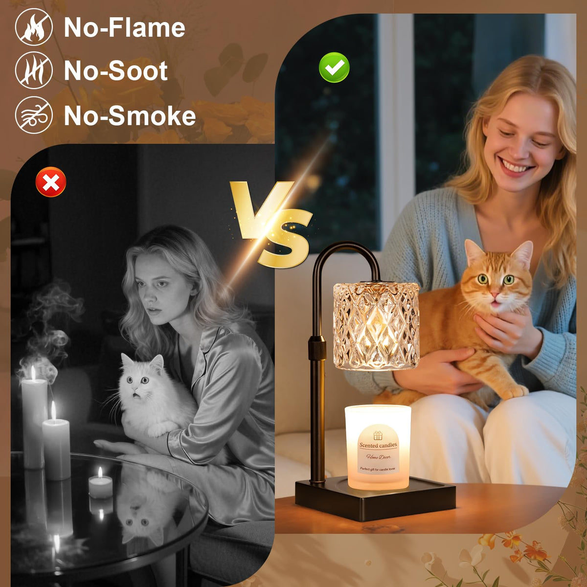 Candle Warmer Lamp with Timer,Wax Melt Warmer Birthday Gifts for Women