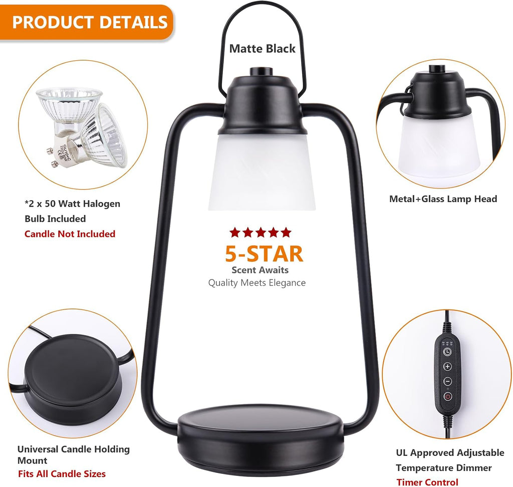 Candle Warmer Lamp with Timer Dimmer - Birthday Gifts for Women Men