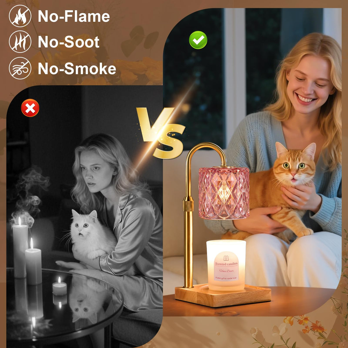 Candle Warmer Lamp with Timer,Wax Melt Warmer Birthday Gifts for Women