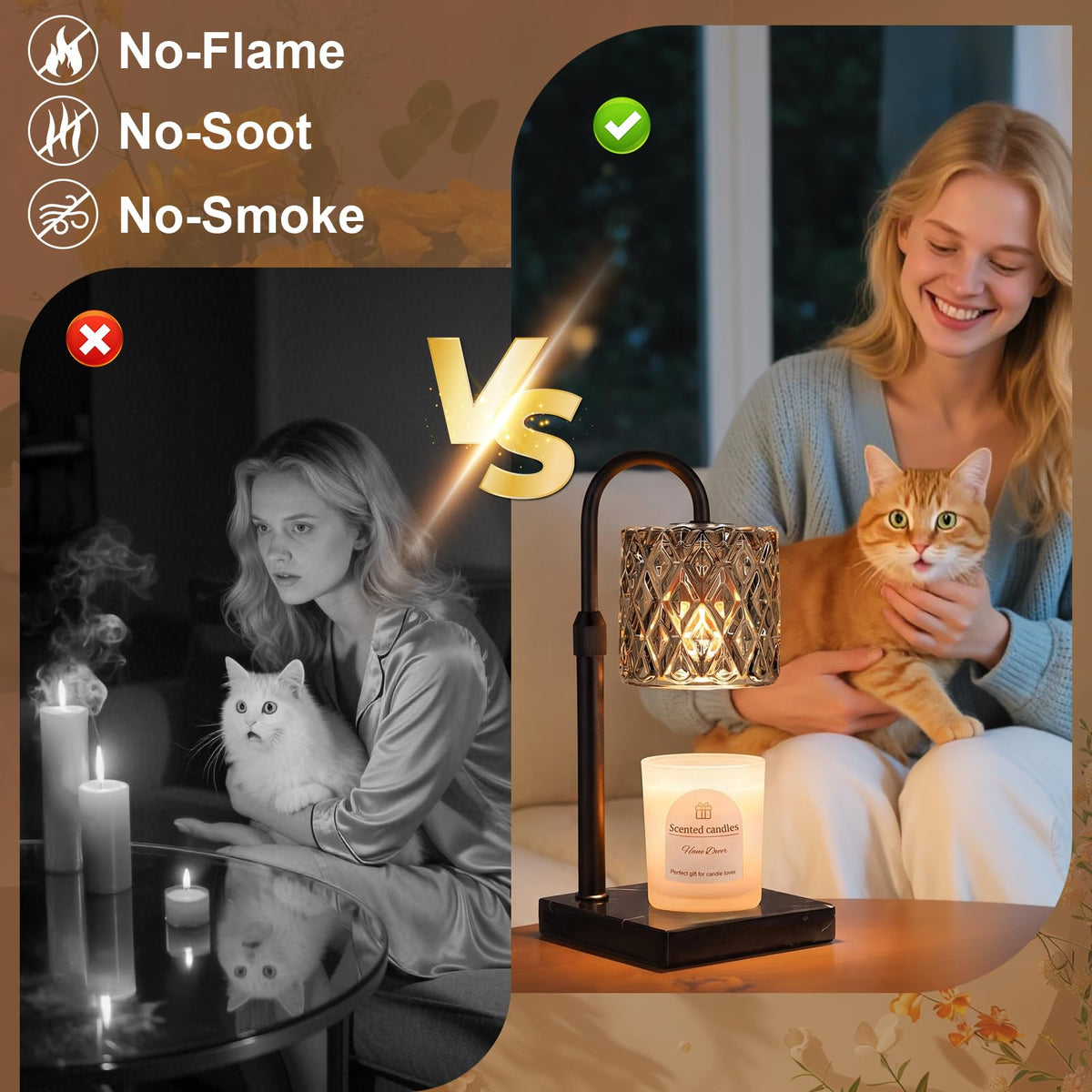 Candle Warmer Lamp with Timer,Wax Melt Warmer Birthday Gifts for Women