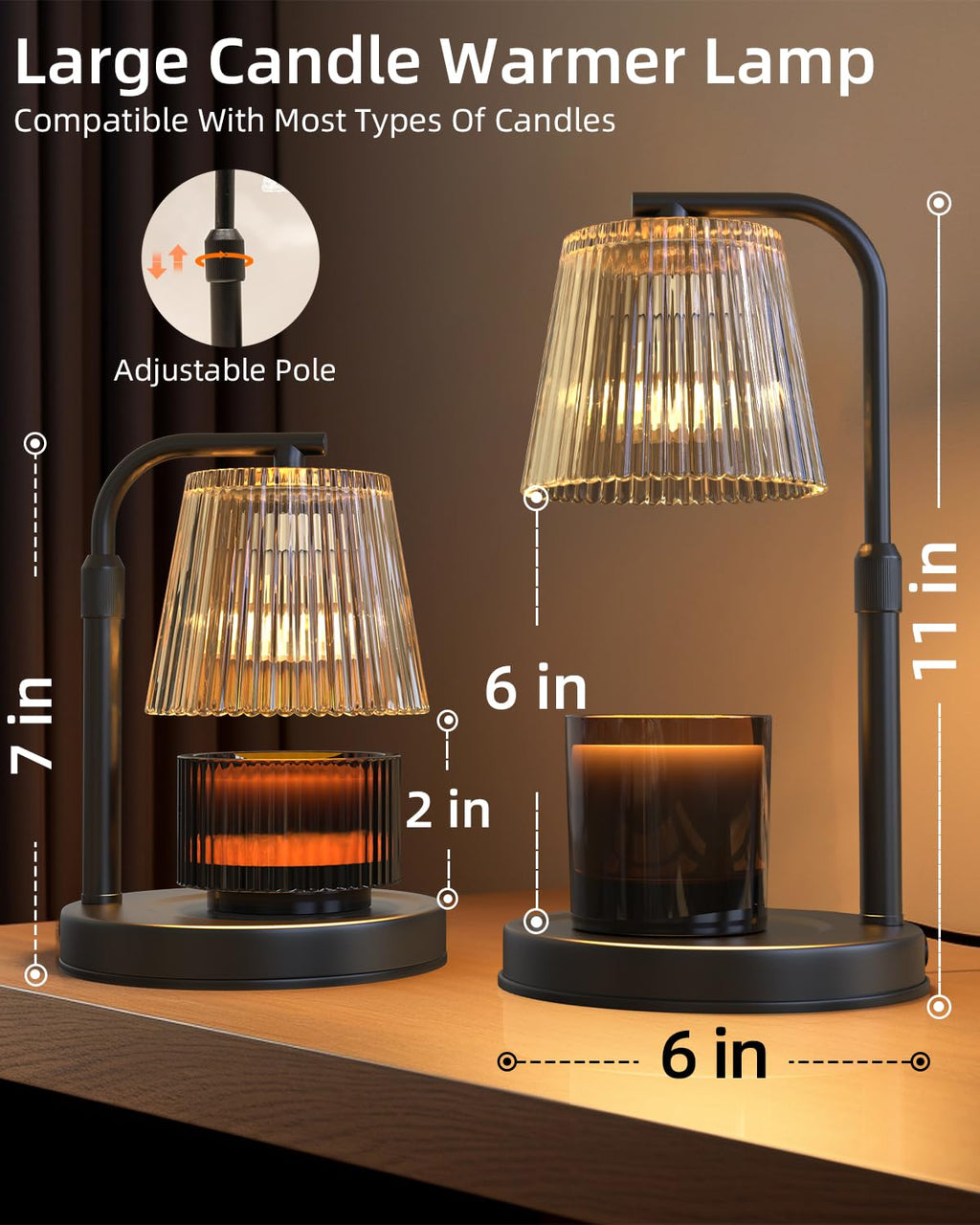 Candle Warmer Lamp with Timer Dimmer - Birthday Gifts for Women Men