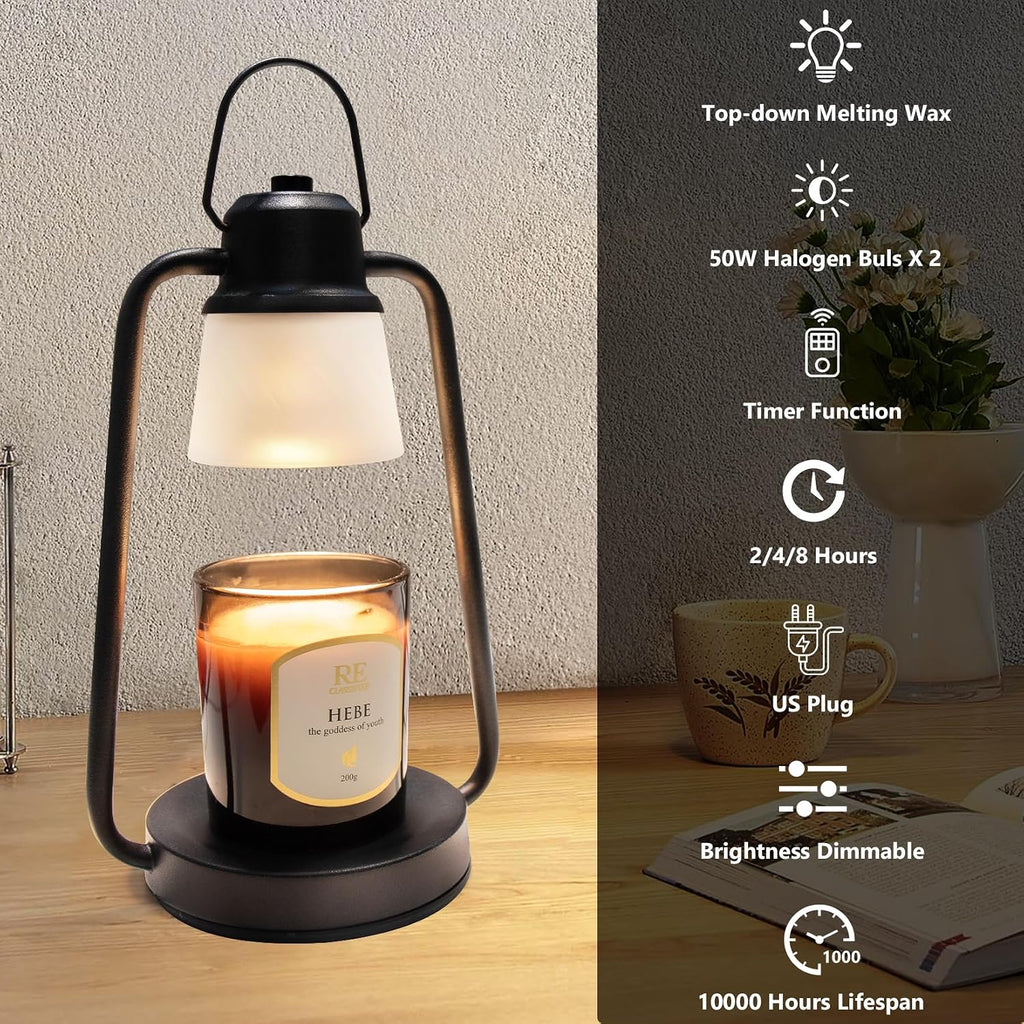 Candle Warmer Lamp with Timer Dimmer - Birthday Gifts for Women Men