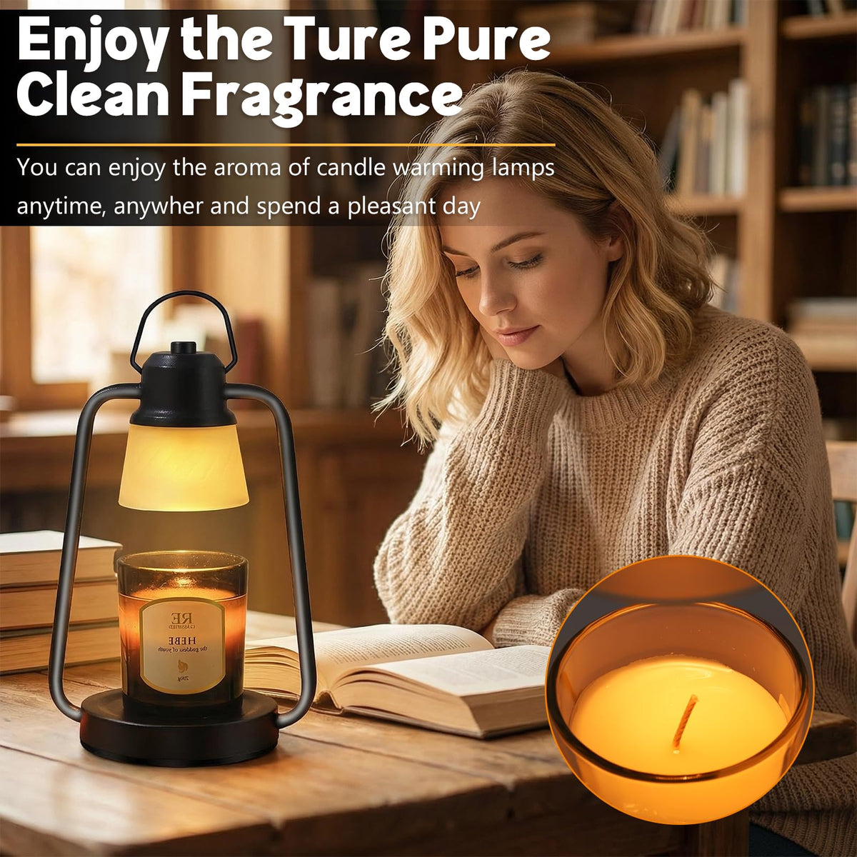 Candle Warmer Lamp with Timer Dimmer - Birthday Gifts for Women Men
